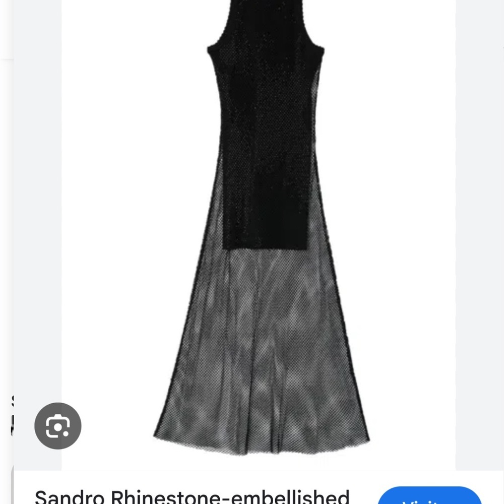 Brand new - SANDRO Black Embellished Midi Dress